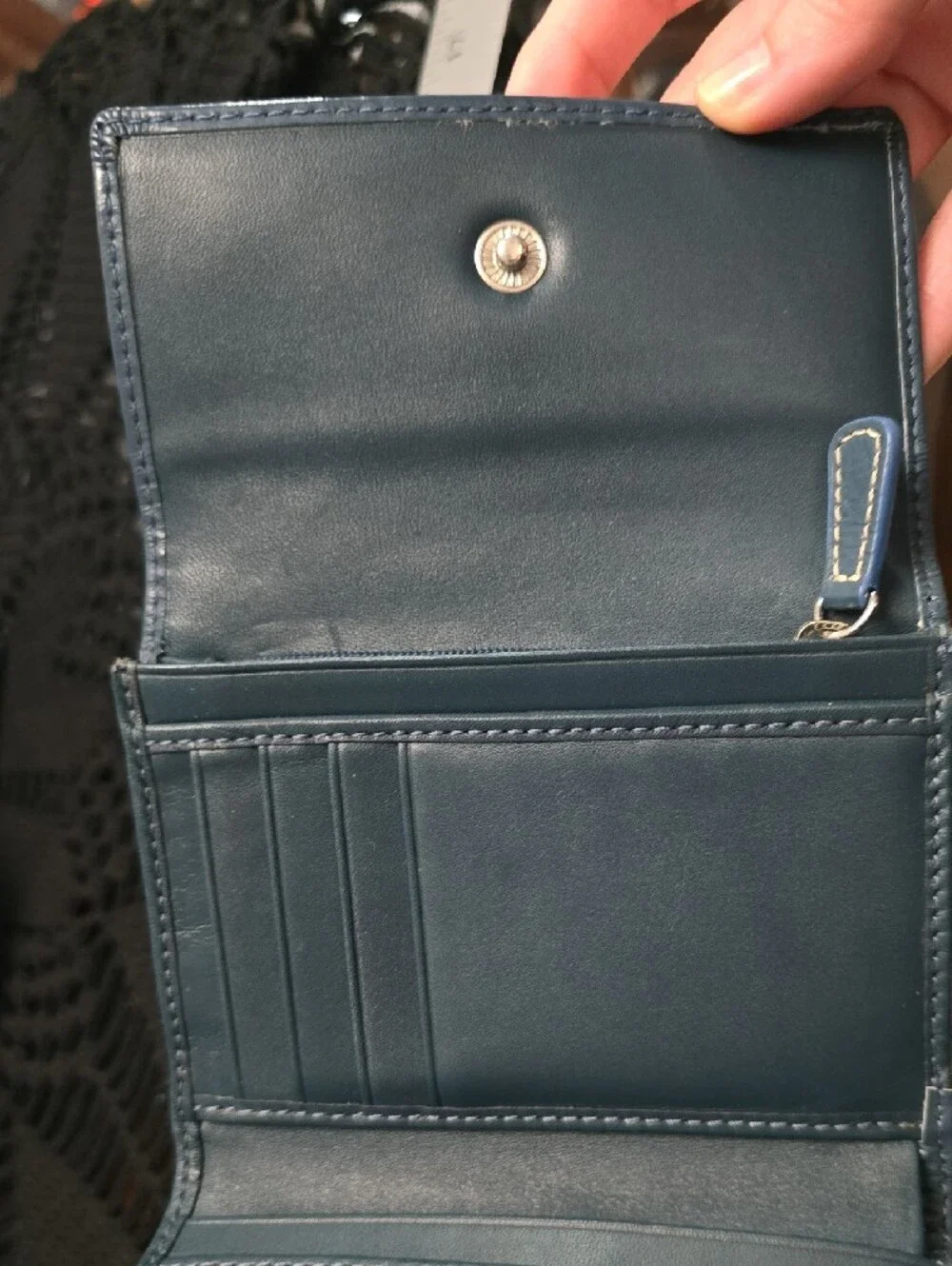 Coach Teal Signature Tote with Matching Wallet